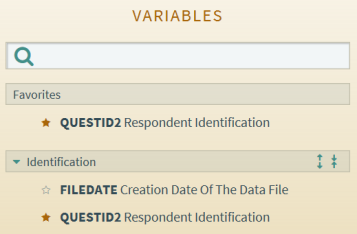 Variables Favorite with Star